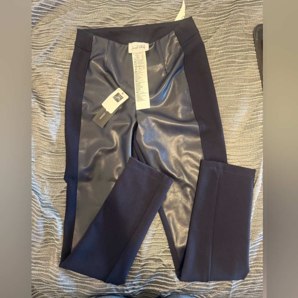 Joseph Ribkoff Midnight Blue Faux Leather Leggings